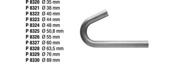 FENNO P8328 Exhaust Pipe, universal